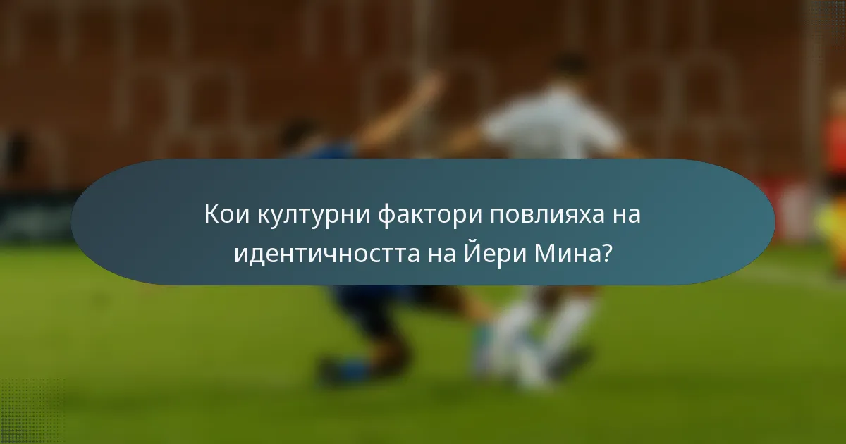 Кои културни фактори повлияха на идентичността на Йери Мина?